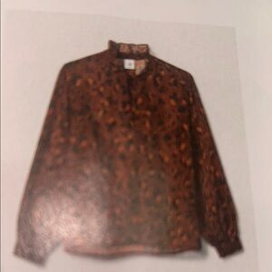 Cabi F24 Obsess Chic Leopard Print Blouse